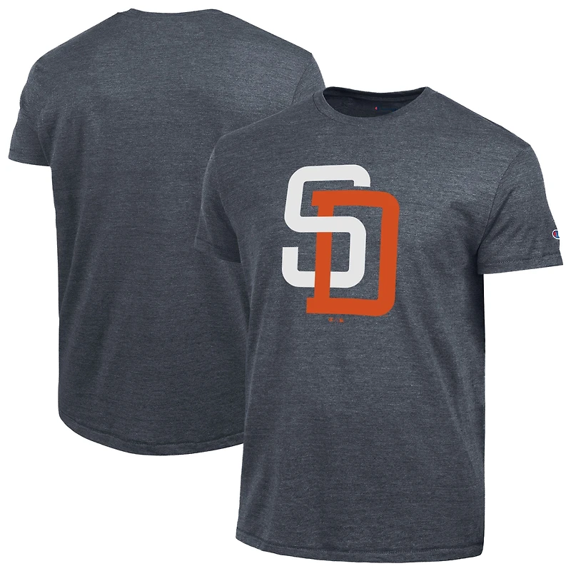 T-shirt homme Champion bleu marine San Diego Padres Cooperstown Logo Tri-Blend