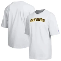 T-shirt Champion blanc pour homme San Diego Padres All Star avec logo en chenille arquée