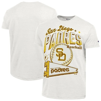 Men's Champion White San Diego Padres Winning Tradition Cooperstown Tri-Blend T-Shirt