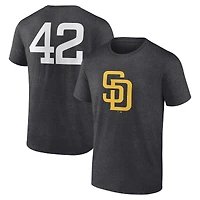 Men's Charcoal San Diego Padres Jackie Robinson Day Name & Number T-Shirt