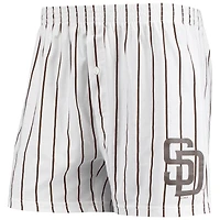 Caleçon boxeur à fines rayures Vigor San Diego Padres de Concepts Sport pour homme, blanc