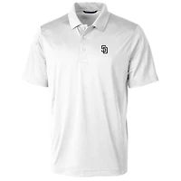 Men's Cutter & Buck White San Diego Padres Prospect Textured Stretch Big Tall Polo