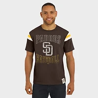 T-shirt rayé à manches vieillies pour homme, collection Darius Rucker par Fanatics, marron, des Padres de San Diego