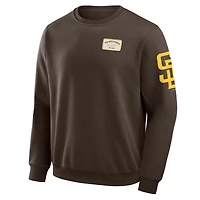 Sweat-shirt à col rond délavé marron de la collection Darius Rucker pour homme par Fanatics, San Diego Padres