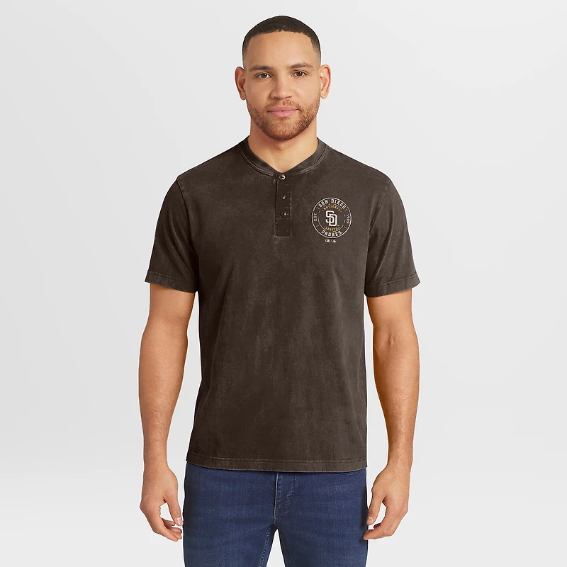 Collection Darius Rucker pour homme par Fanatics - T-shirt Henley marron San Diego Padres