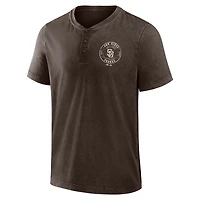 Men's Darius Rucker Collection by Fanatics  Brown San Diego Padres Washed Henley Shirt
