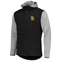 Veste Dunbrooke Homme Noir/Gris Chiné San Diego Padres Alpha Full-Zip