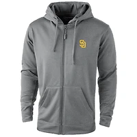 Men's Dunbrooke Gray San Diego Padres Trophy Full-Zip Hoodie