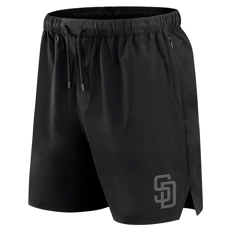 Short Fanatics noir pour homme, micro ton sur ton, le bureau des Padres de San Diego
