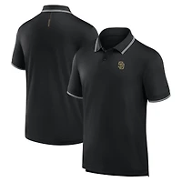 Polo piqué monochrome noir Fanatics pour homme, logo Front Office Move des Padres de San Diego