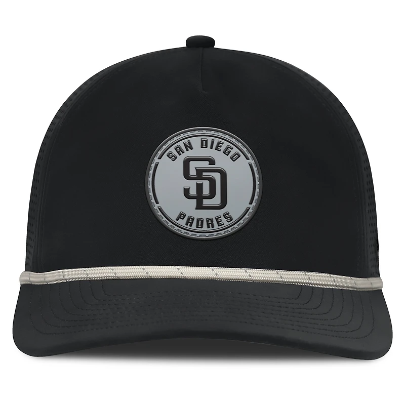 Casquette ajustable Fanatics noire pour homme avec logo signature des Padres de San Diego