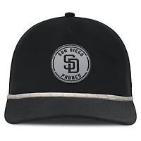 Casquette ajustable Fanatics noire pour homme avec logo signature des Padres de San Diego