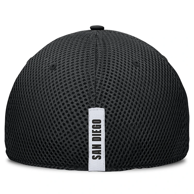 Casquette flexible en maille Spacer Fanatics noire San Diego Padres pour hommes