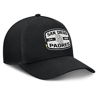 Men's Fanatics Black San Diego Padres Team Patch A-Frame Trucker Snapback Hat