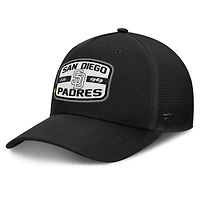 Men's Fanatics Black San Diego Padres Team Patch A-Frame Trucker Snapback Hat