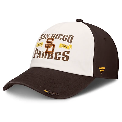 Men's Fanatics Brown/Cream San Diego Padres Heritage Scar Adjustable Hat