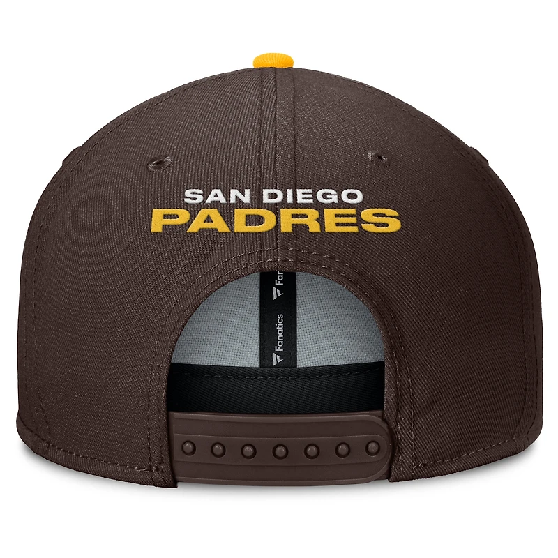 Casquette snapback marron/or San Diego Padres pour homme (Fanatics)