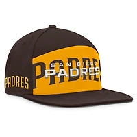 Casquette Snapback Fanatics marron/doré San Diego Padres Clubhouse Splitter pour homme