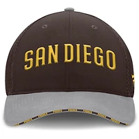 Casquette Fanatics Flex marron/gris pour homme des Padres de San Diego