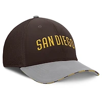 Casquette Fanatics Flex marron/gris pour homme des Padres de San Diego