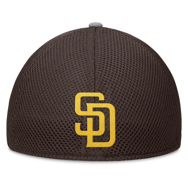 Casquette Fanatics Flex marron/gris pour homme des Padres de San Diego