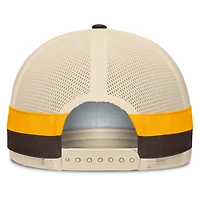 Casquette ajustable Fanatics marron/naturel pour homme, motif San Diego Padres, à rayures latérales héritées