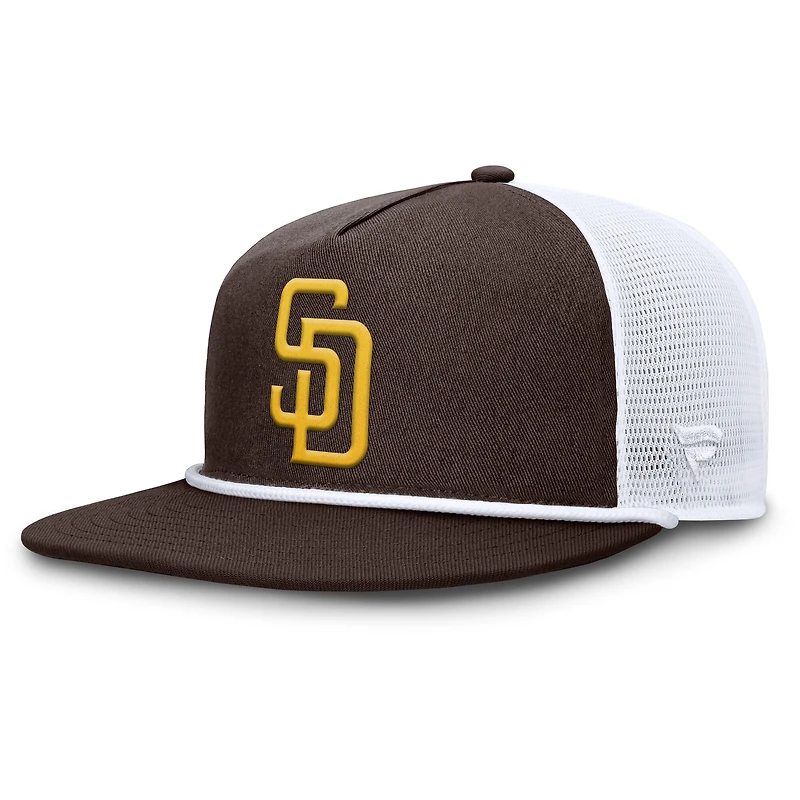 Casquette Snapback Fanatics marron/blanc pour homme, San Diego Padres Clubhouse Change Up