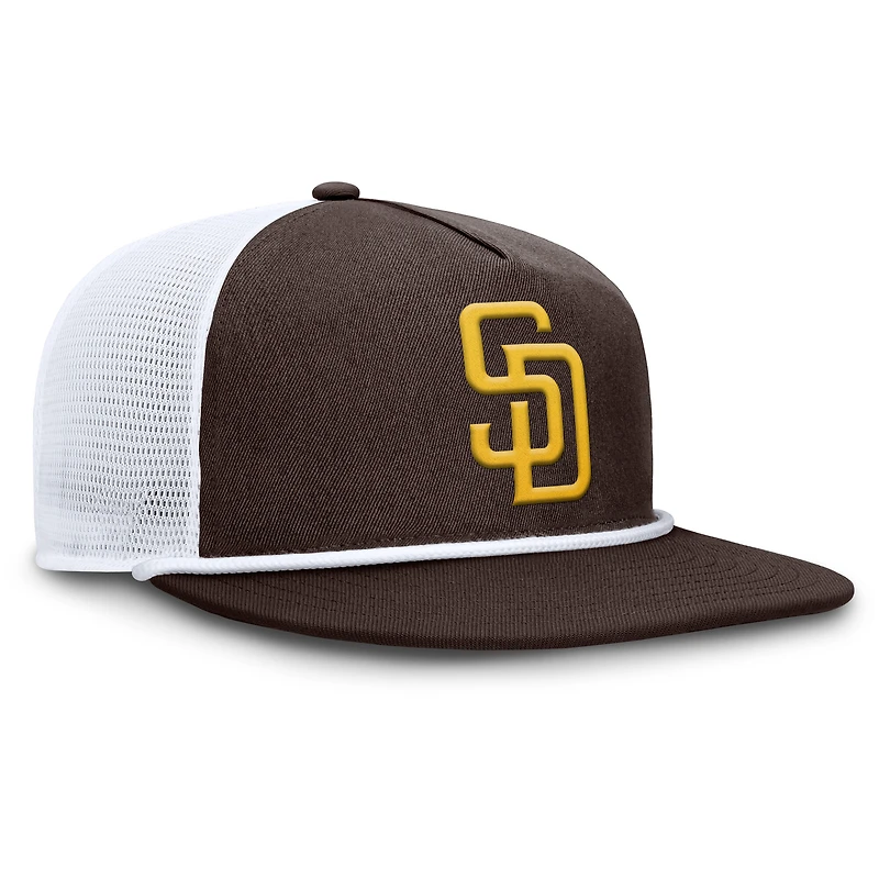 Casquette Snapback Fanatics marron/blanc pour homme, San Diego Padres Clubhouse Change Up