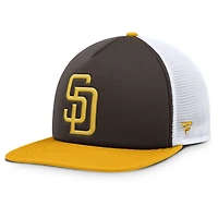 Men's Fanatics Brown/White San Diego Padres Fundamental Foam Front Snapback Hat