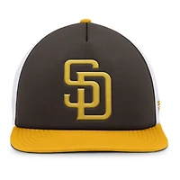 Men's Fanatics Brown/White San Diego Padres Fundamental Foam Front Snapback Hat