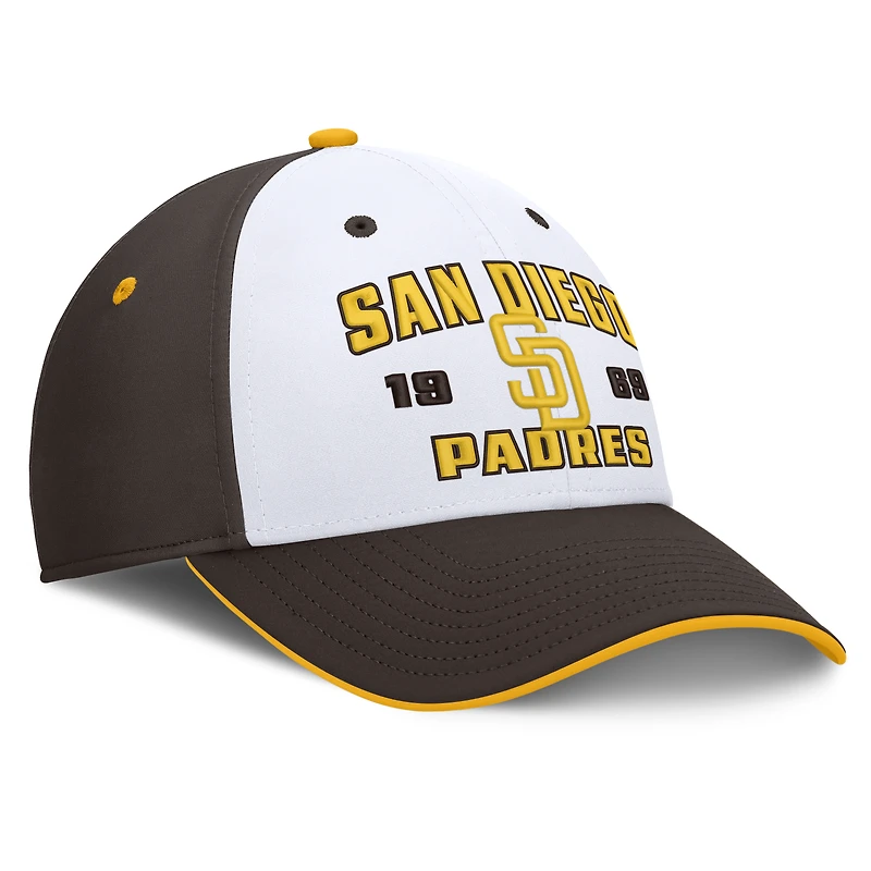 Men's Fanatics Brown/White San Diego Padres Jammed Structured Flex Hat