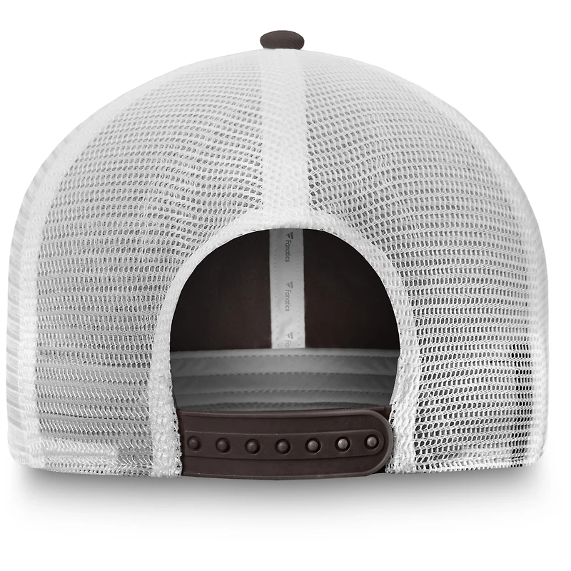 Casquette réglable de camionneur non structurée Fanatics marron/blanc San Diego Padres Team Core pour hommes