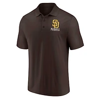 Men's Fanatics Brown/White San Diego Padres Two-Pack Logo Lockup Polo Set