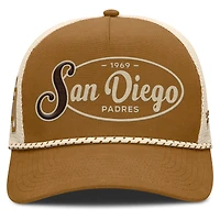 Casquette ajustable en forme de A pour homme Fanatics marron des Padres de San Diego