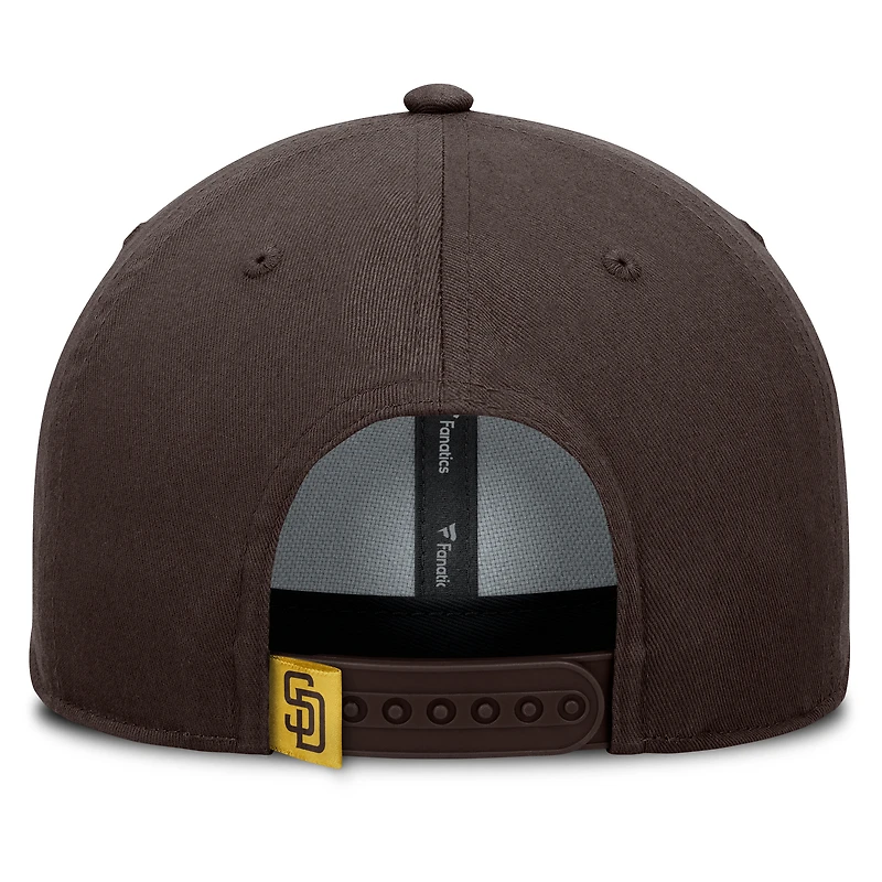 Casquette ajustable en forme de A Clubhouse Foul Ball de San Diego Padres Fanatics pour homme marron