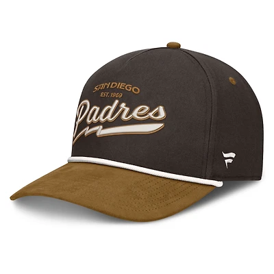 Men's Fanatics Brown San Diego Padres Heritage Concourse A-Frame Adjustable Hat