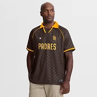 Men's Fanatics  Brown San Diego Padres Homerun Raglan V-Neck Polo