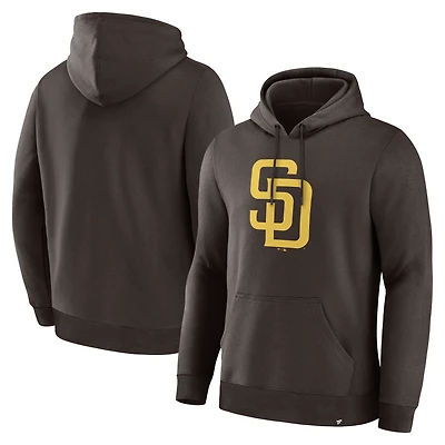 Sweat à capuche marron San Diego Padres Legacy avec logo principal (Fanatics)