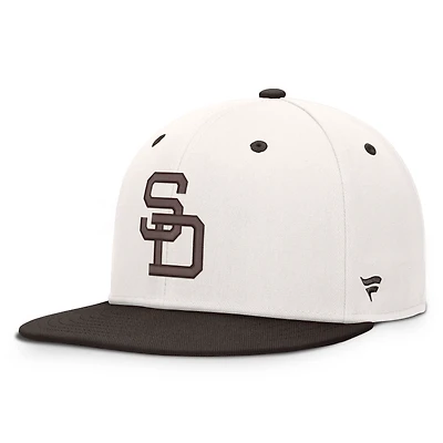 Men's Fanatics  Cream/Brown San Diego Padres Heritage Ballpark Snapback Hat