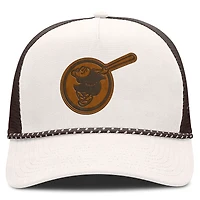 Men's Fanatics Cream/Brown San Diego Padres Level Up Bronco Adjustable Trucker Hat