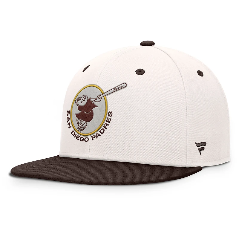 Men's Fanatics Cream/Brown San Diego Padres Unit Fitted Hat