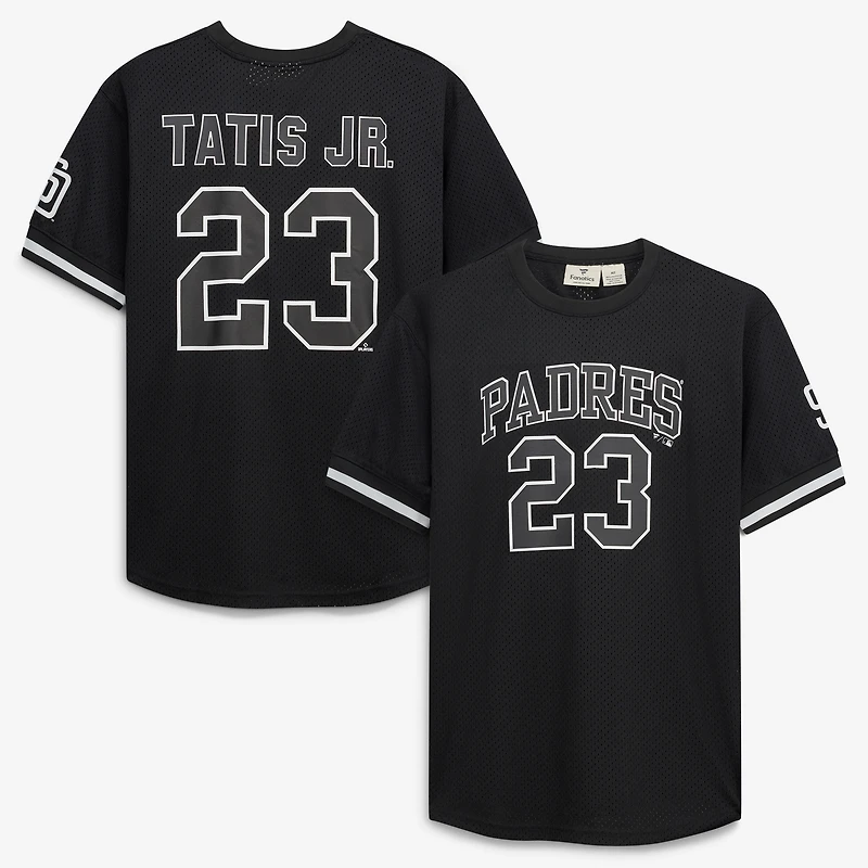 Men's Fanatics Fernando Tatis Jr. Black/White San Diego Padres Big & Tall Heavyweight Mesh Jersey