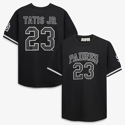 Men's Fanatics Fernando Tatis Jr. Black/White San Diego Padres Big & Tall Heavyweight Mesh Jersey