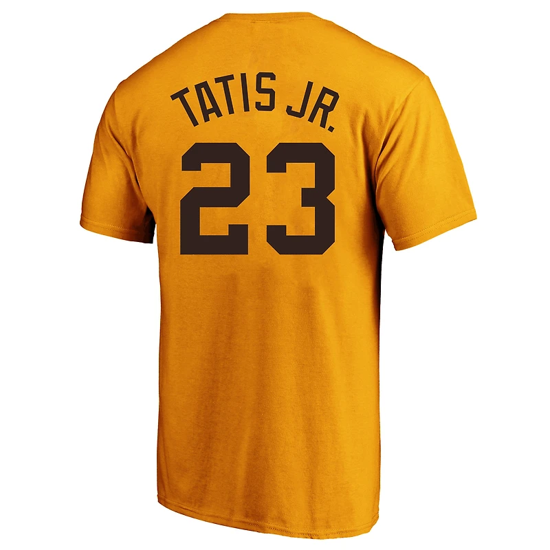 Men's Fanatics Fernando Tatis Jr. Gold San Diego Padres Big & Tall Name Number T-Shirt