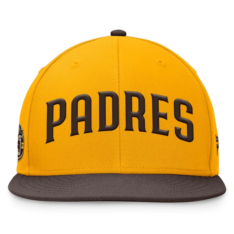 Men's Fanatics Gold/Brown San Diego Padres Fundamental Two-Tone Fitted Hat