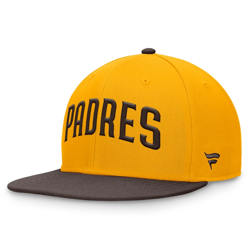 Men's Fanatics Gold/Brown San Diego Padres Fundamental Two-Tone Fitted Hat