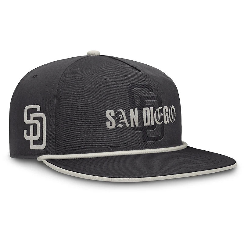 Men's Fanatics Graphite San Diego Padres Gapper Snapback Hat