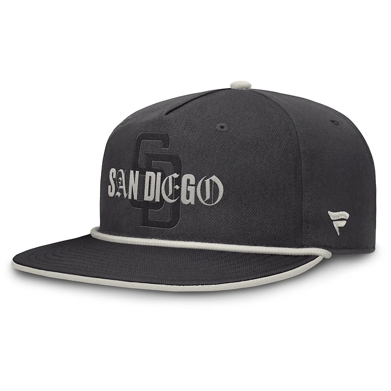 Men's Fanatics Graphite San Diego Padres Gapper Snapback Hat