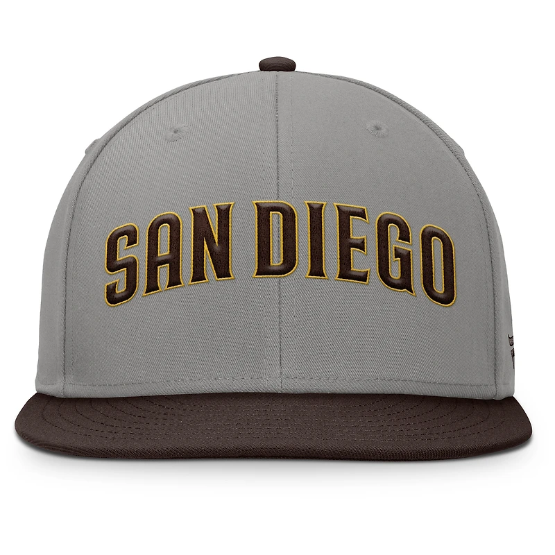 Men's Fanatics Gray/Brown San Diego Padres Clubhouse Dugout Fitted Hat