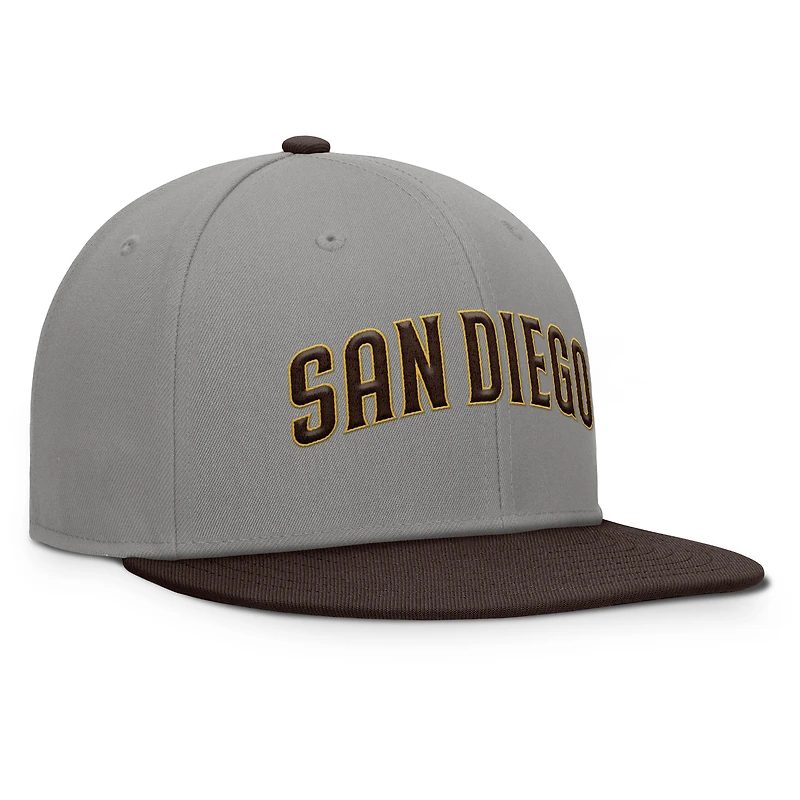 Men's Fanatics Gray/Brown San Diego Padres Clubhouse Dugout Fitted Hat